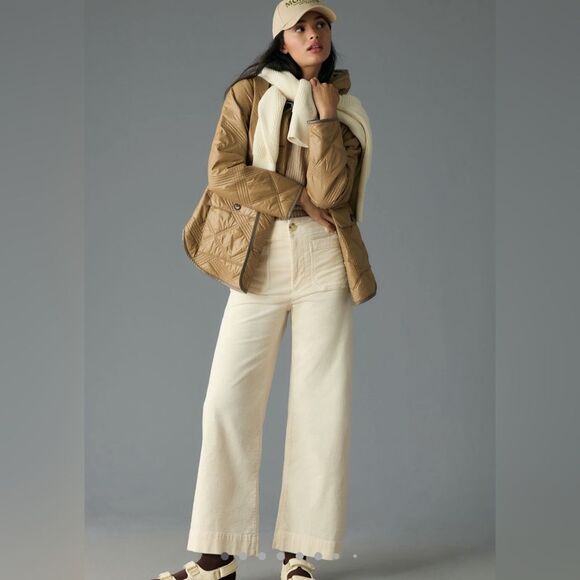 Maeve Pants - The Colette Cropped Wide-Leg Corduroy Pant by Maeve size 18W BIN C